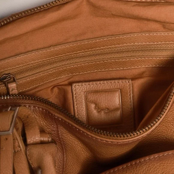 🆕 Free People | Baby Emerson Tote Leather Handbag in Saddle - Picture 3 of 5